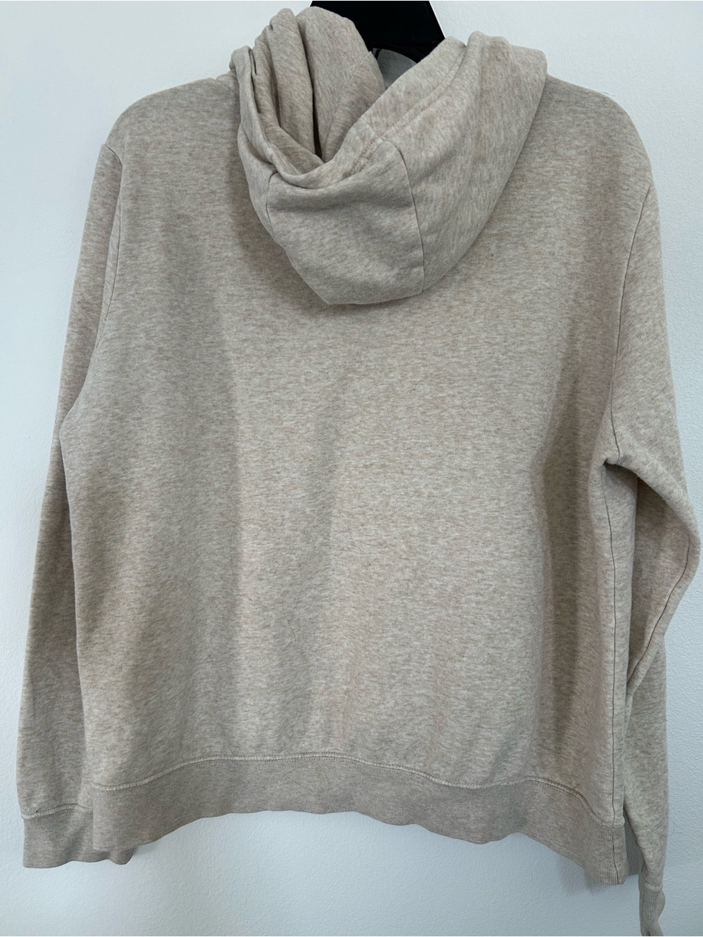NWOT Nike Women’s Beige Funnel Neck Pullover Fleece Hoodie Size L - Picture 3 of 3